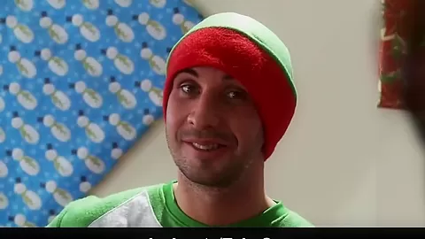 Amazing brunette Santa dicked by an elf