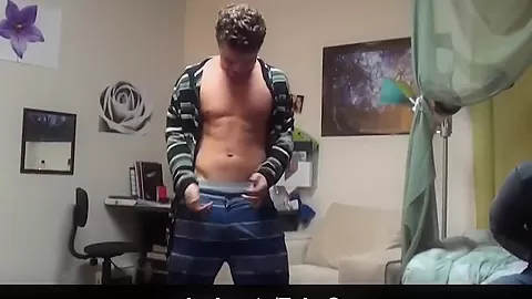 Cute teen 18+ brunette plays with two jocks