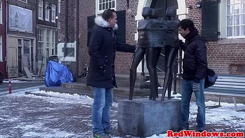 Curvy amsterdam hooker being doggystyled