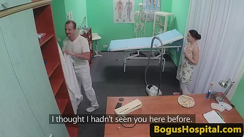 Euro nurse pussyfucked by doctor in office