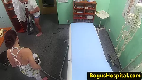 Euro nurse pussyfucked by doctor in office