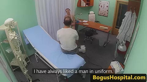Euro nurse pussyfucked by doctor in office