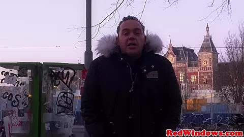 Facialized dutch hooker entertaining tourist
