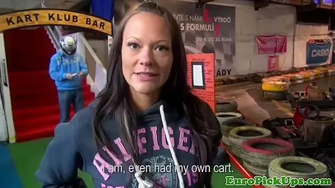 Real pulled euro fingered in pussy for cash