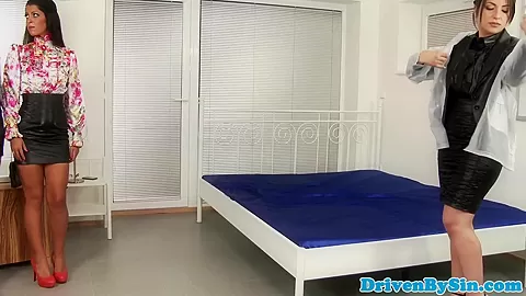 Dominated wet clothed beauties pusslicking