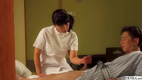Mature Japanese masseuse gives client handjob Subtitles