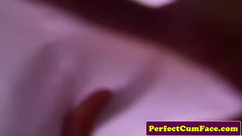 Bigtitted cumshot babe gets facial after bj