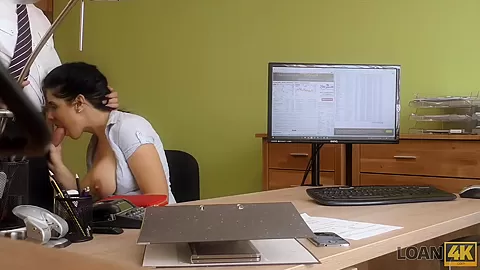 LOAN4K. Girl gets a lot of money after sucking and riding a dick