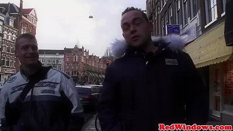 Amsterdam prostitute gets cumshowered