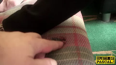 Facefucked british sub gets paddled by dom