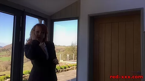 British mature Red will do anything to sell this house