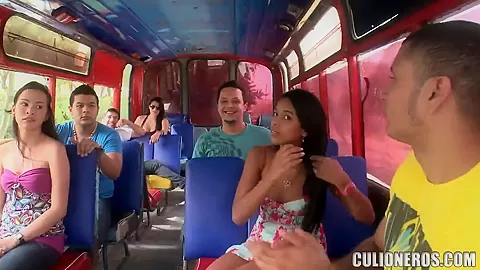 We met this Latina college chick Susan in the public transport