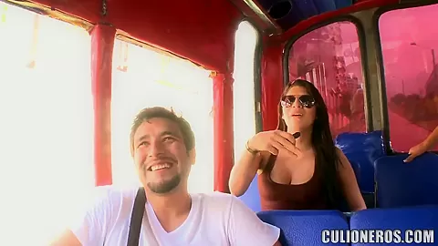 We met this Latina college chick Susan in the public transport