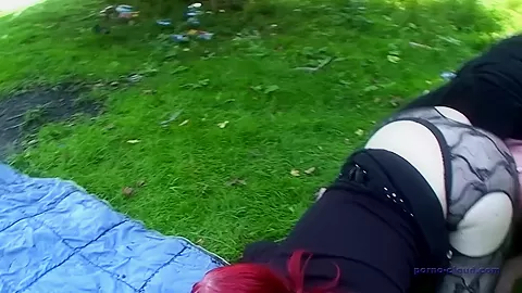 Public redhead milf gets slammed