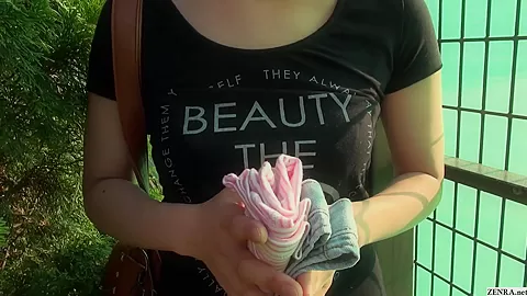 Gorgeous short hair Japanese amateur hot pants walk in public
