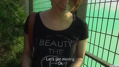 Gorgeous short hair Japanese amateur hot pants walk in public
