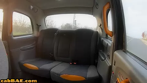 Petite 21yo cab GF fucked in taxi outdoor by taxi driver