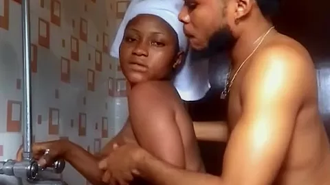 Real Africans - POV CellPhone Footage Gonzo Blowjob in Public Bathroom