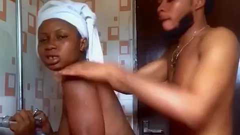 Real Africans - POV CellPhone Footage Gonzo Blowjob in Public Bathroom