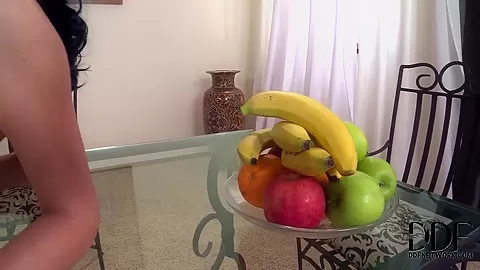 Betty and Nicole use fruit in a sexual manner