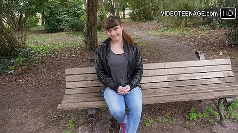 pretty 18 year old brunette goes to a porn casting