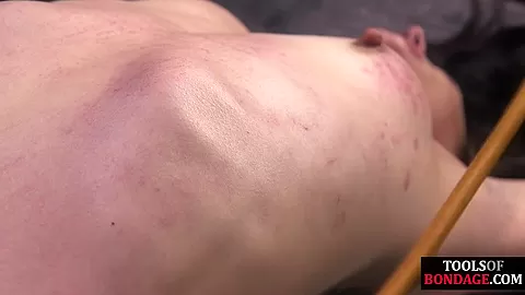 Trapped BDSM nympho slut whipped hardcore b4 squirting