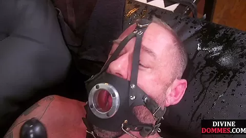 BDSM squirting domina fucks strapon sub in greedy asshole