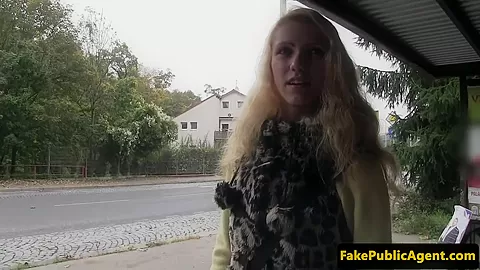Pulled eurobabe public fucked for cash