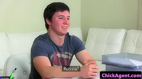 Gorgeous european agent fucks client