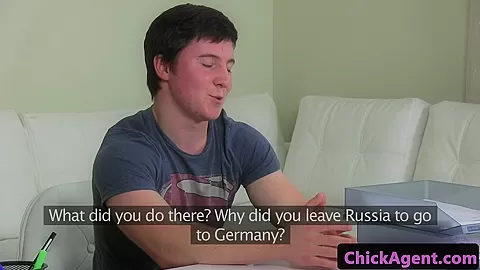 Gorgeous european agent fucks client