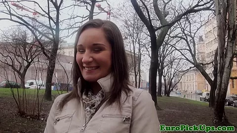 Amateur pulled euro slides cock between tits