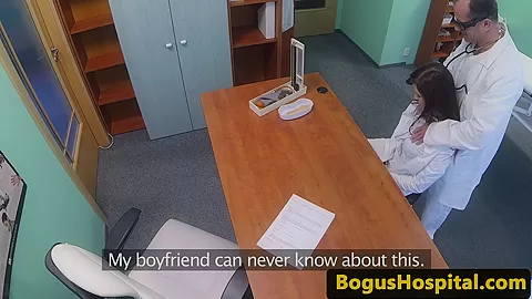 Real doctor fucks her naive colleague