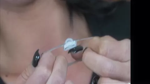 Big Tits girl in hotel room fingering away