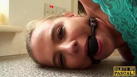 Gagged english sub spanked and throatfucked