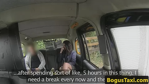 Squirting brit taxi babe fucked up her arse