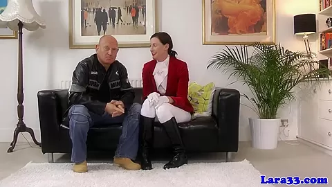 Classy equestian rides and sucks cock