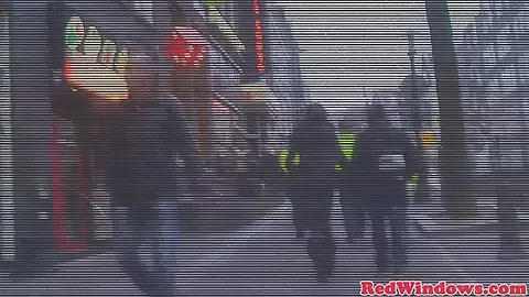 Amsterday hookers in threeway action with lucky tourist