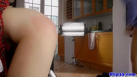 Cocksucking polish beauty spanked by oldmale