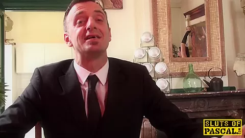 Squirting british subject gets throatfucked
