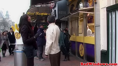 Chubby dutch hooker gets doggystyled