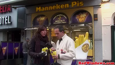 Chubby dutch hooker gets doggystyled