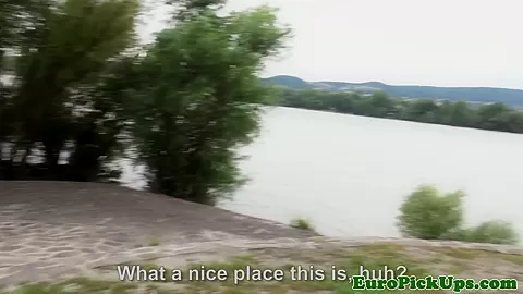 Outdoor pulled euro cumsprayed on pussy