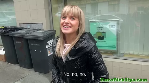 Real public pickedup babe gives wankjob