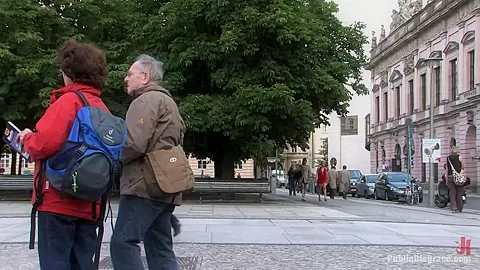 Kitty laughed at and fucked in public