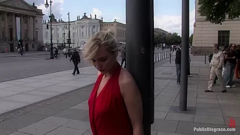 Kitty laughed at and fucked in public