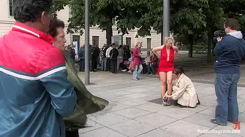 Kitty laughed at and fucked in public