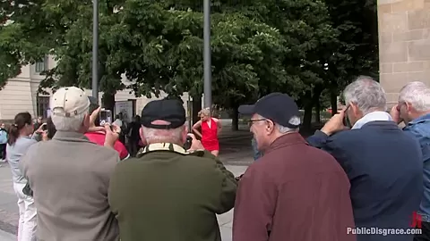 Kitty laughed at and fucked in public