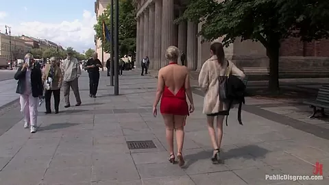 Kitty laughed at and fucked in public