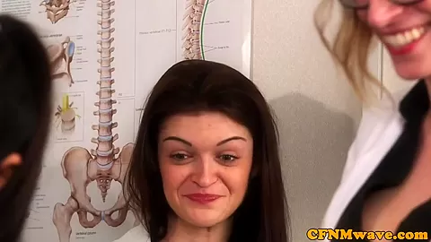 CFNM nurses cocksucking patient in group
