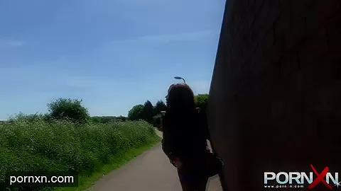 Ebony Milf Flashing in public